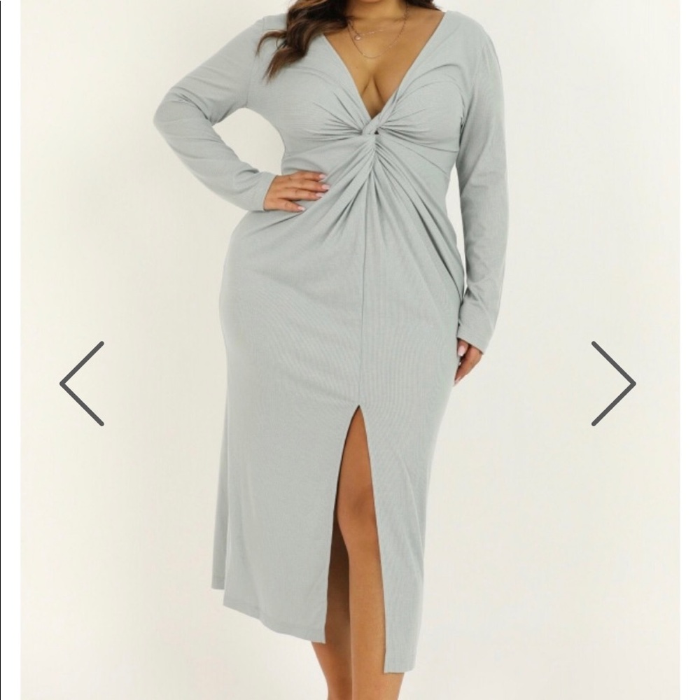 Prime Dress in Sage Rib from Showpo